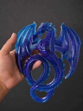 Handmade Blue & Purple Dragon – Fantasy Decor
