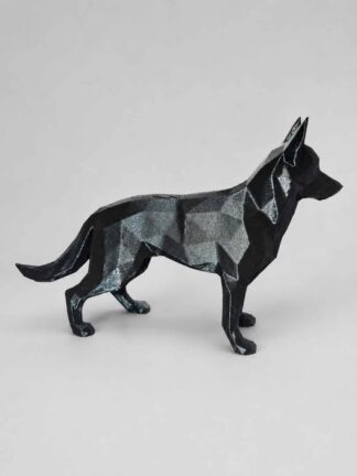 Geometric German Shepherd – 3D Printed Dog Decor