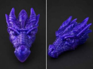 Handmade Purple Dragon Head – Fantasy Decor